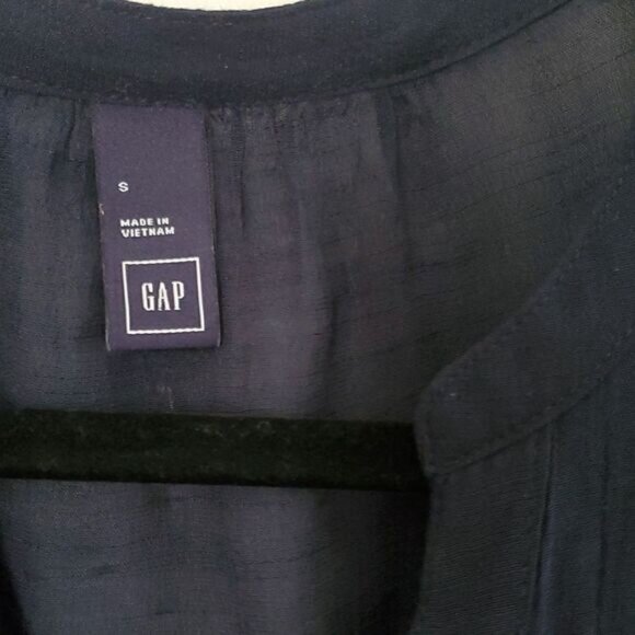 Gap Navy Button Down Top - Picture 2 of 6